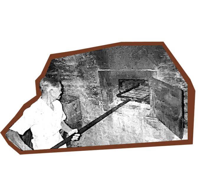 Baking process in oven